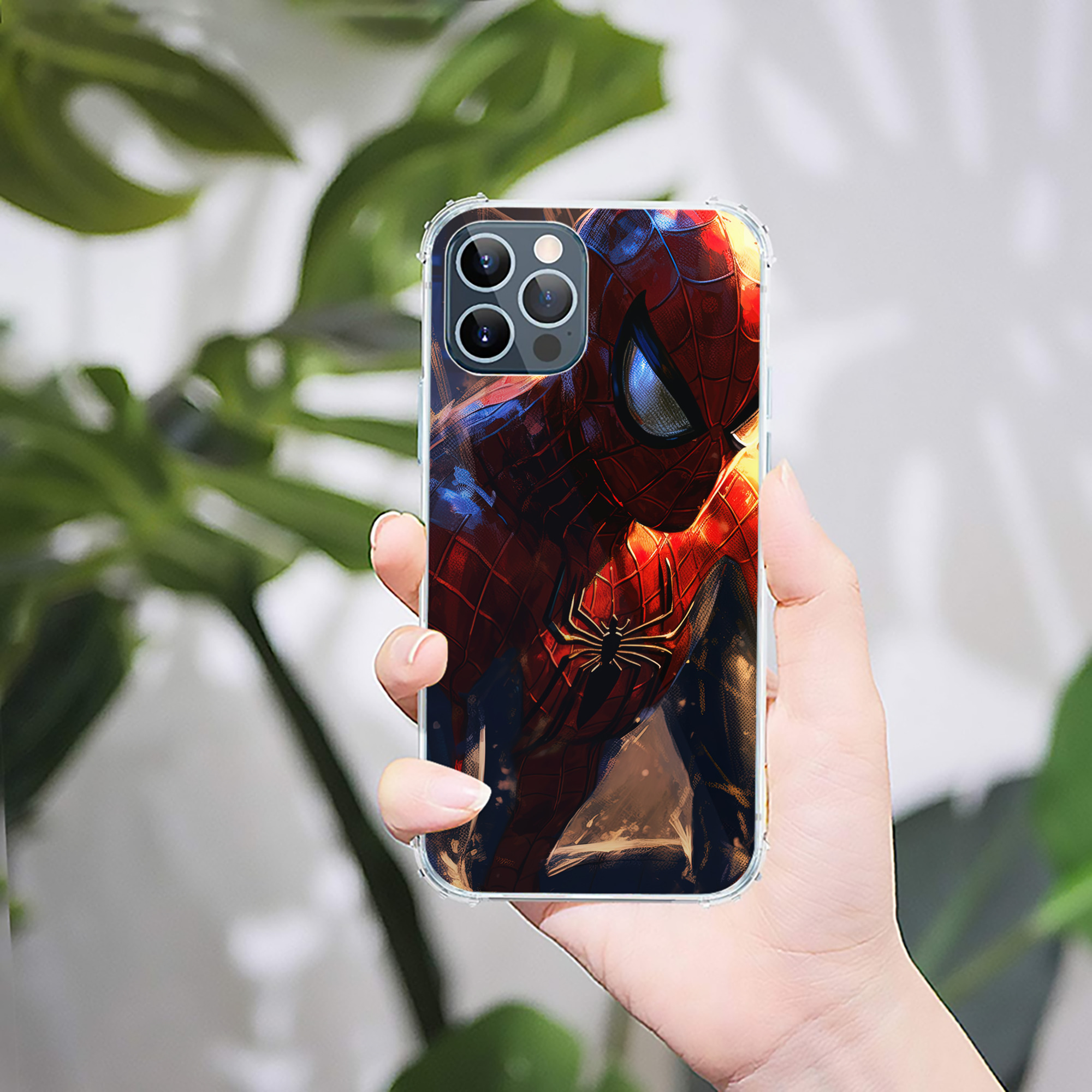 （画像用） Spider Man スパイダーマン 【iPhone 12シリーズ対応】透明スマホケース（クリアソフトケース）